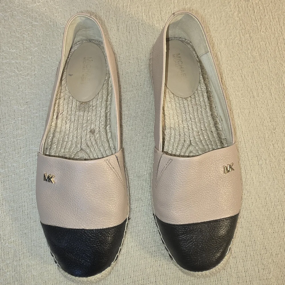 Michael Kors Kendrick Beige and Black Espadrilles size 6